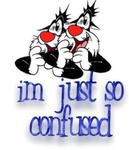 Description from confusedcartoon.blogspot.com These cartoon cats are looks confused. One of them said that " I'm just so confused". Their faces are really crazy as funny cartoon faces.