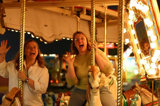On a Carousel at the NC State Fair