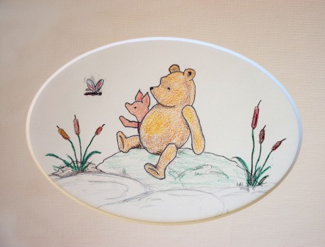 Pooh and Piglet with dragon fly 2